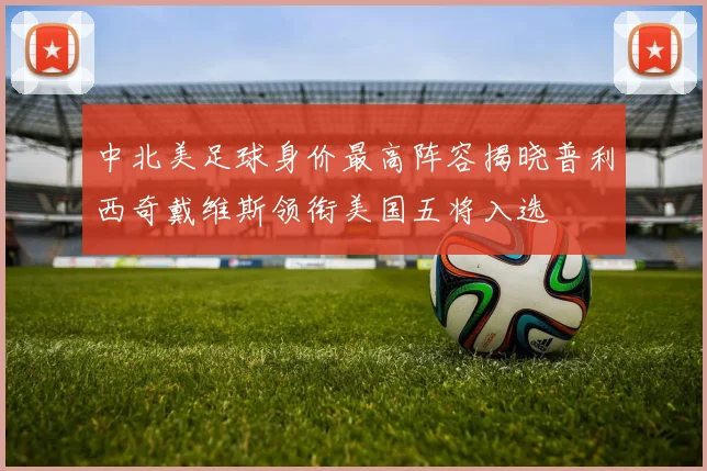 中北美足球身价最高阵容揭晓普利西奇戴维斯领衔美国五将入选